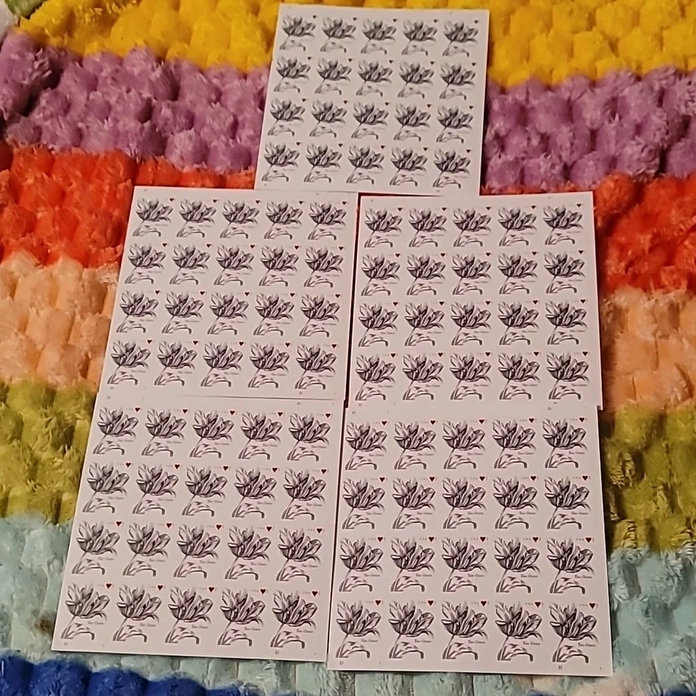 100 Vintage Tulips 2 Ounce Forever 2015 Postage Stamps‎ USPS Wedding Invitations